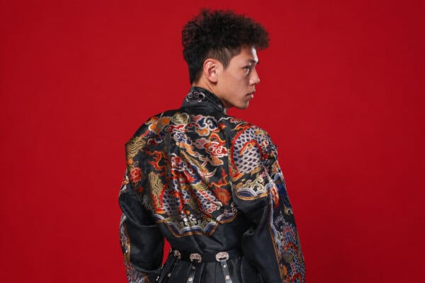 Chinese kickboxer Yi Yuxuan in his jacket
