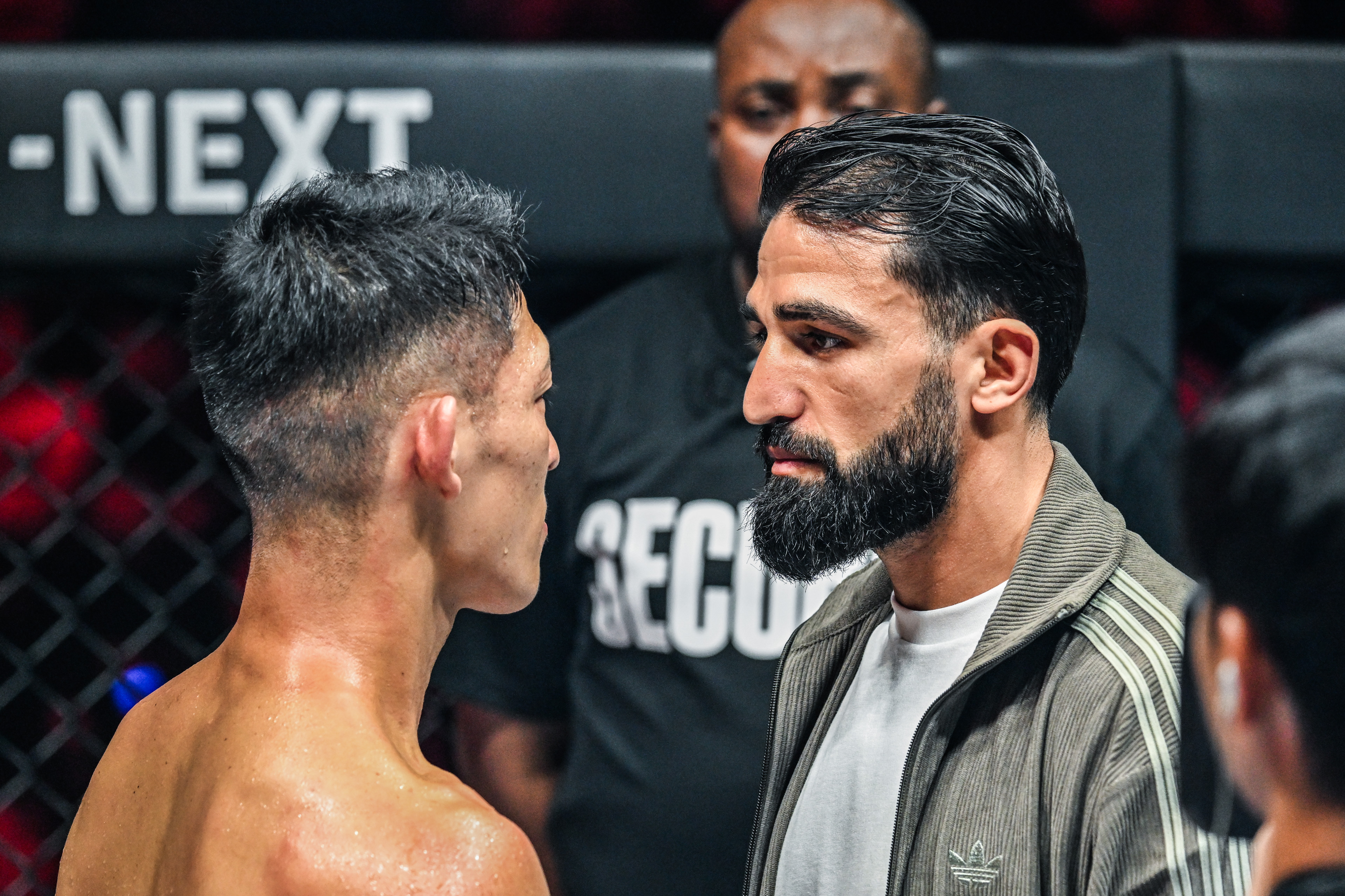 Masaaki Noiri and Marat Grigorian face-off inside the Circle at ONE SAMURAI 4.