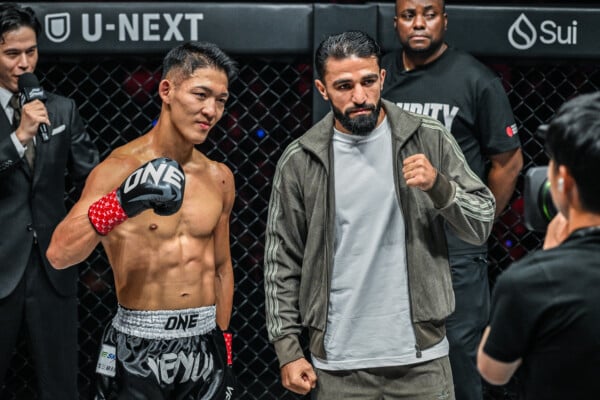 Masaaki Noiri and Marat Grigorian face-off inside the Circle at ONE SAMURAI 4.