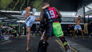 Nabil Anane during an open workout at Venum Training Camp 1