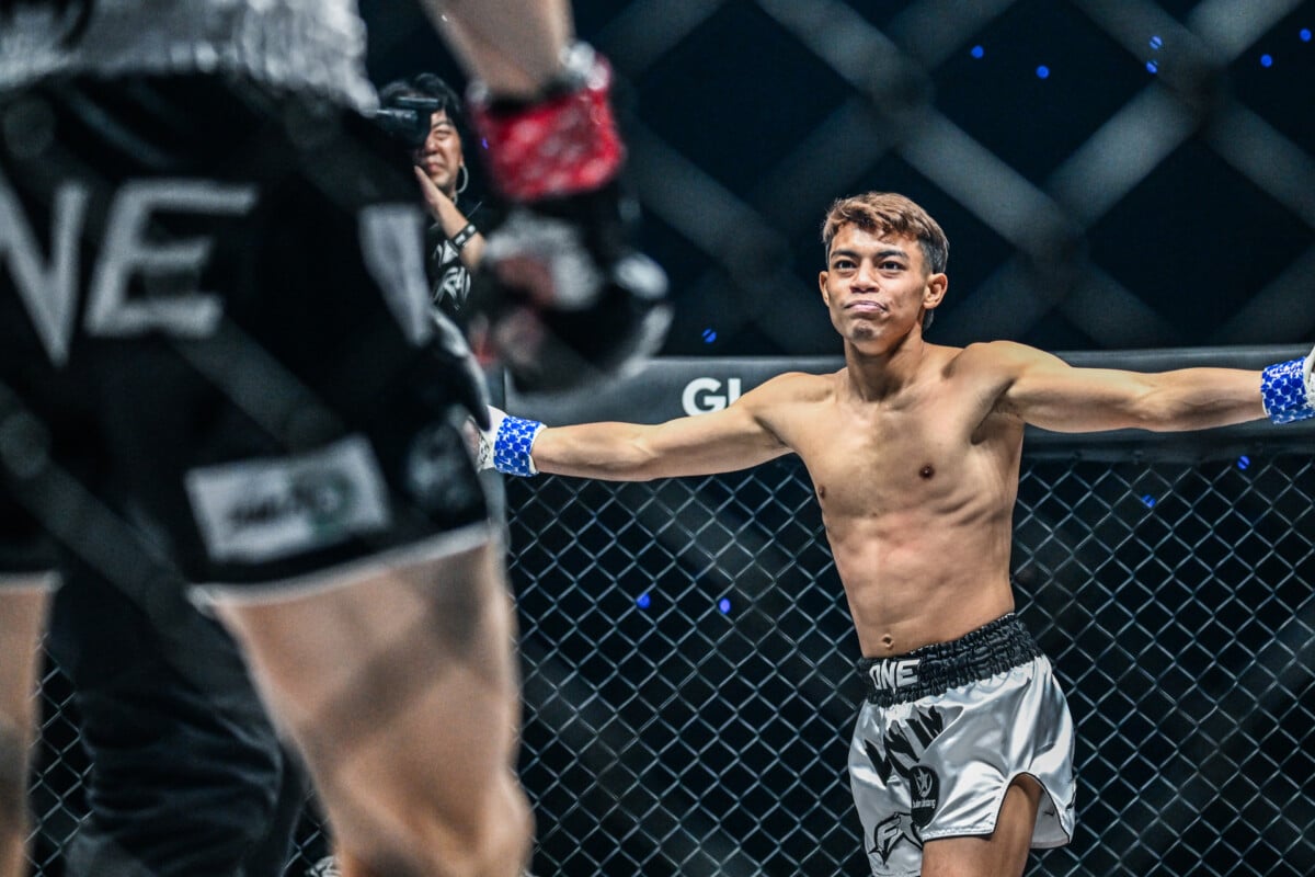 Rifdean Masdor taunting Nadaka at ONE SAMURAI 4