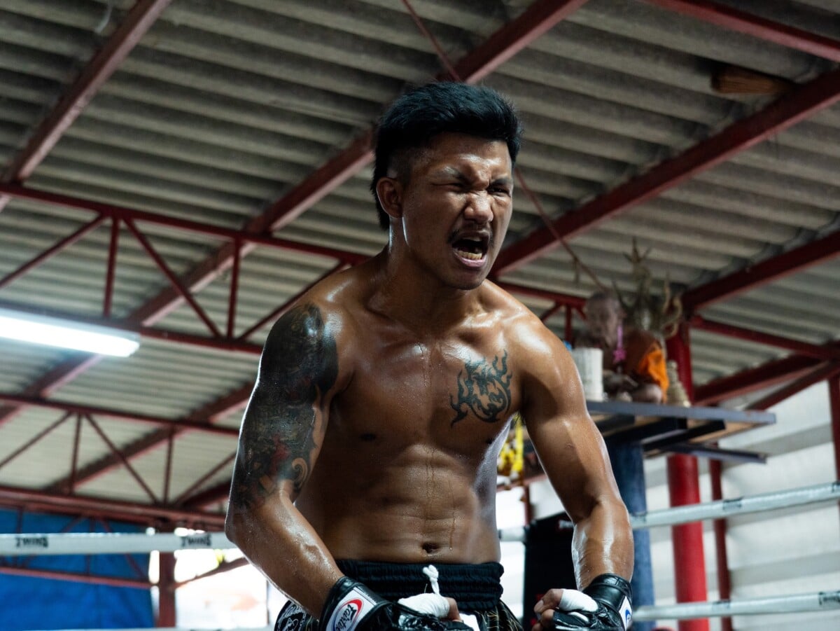 Rodtang Jitmuangnon poses during an open workout at Jitmuangnon Muay Thai Gym in Nonthaburi.