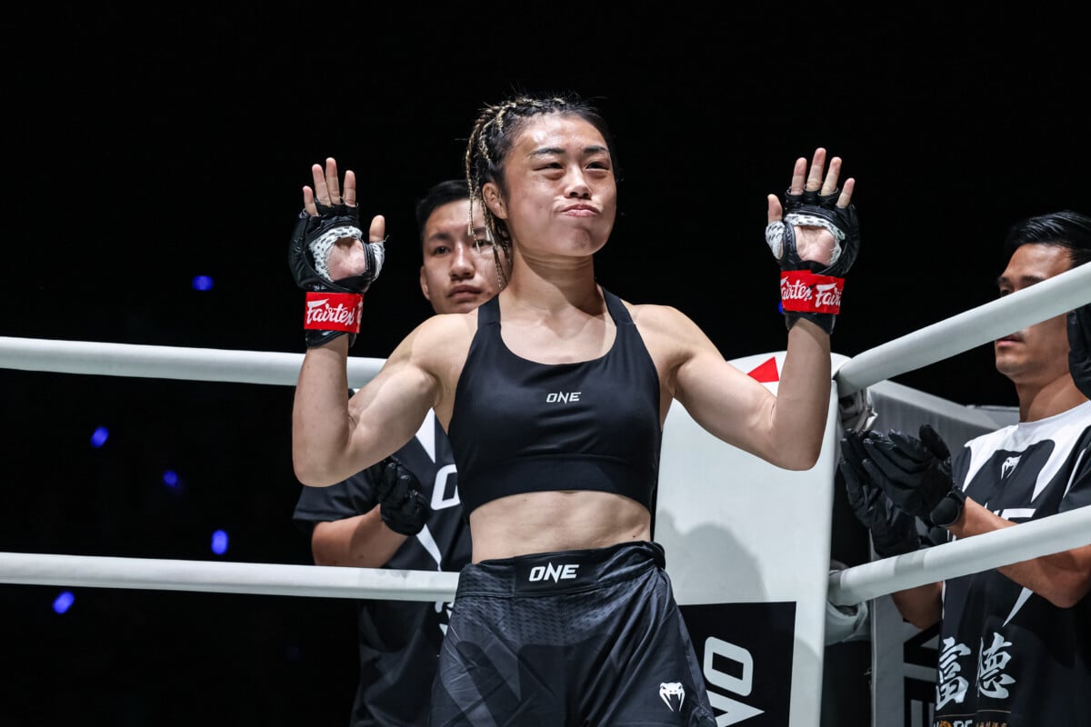 Yu Yau Pui gets ready to fight Marie McManamon at ONE Fight Night 48