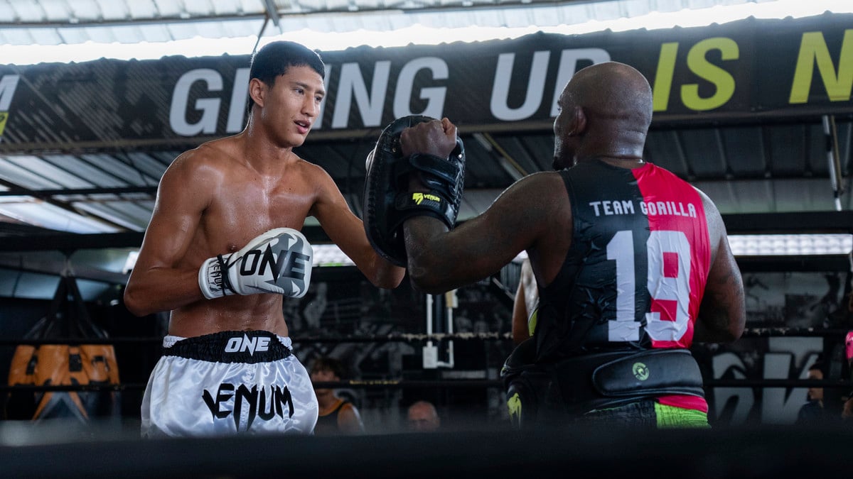 Nabil Anane during an open workout at Venum Training Camp