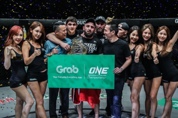 New ONE Welterweight World Champion Kiamrian Abbasov following his win in Jakarta, Indonesia in October 2019