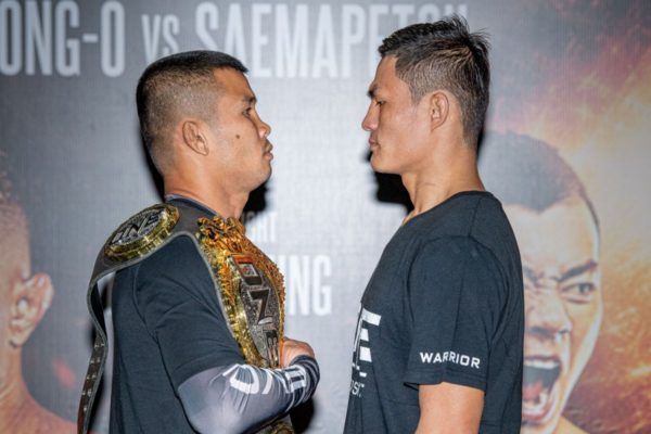 Nong O Gaiyanghadao vs Saemapetch Fairtex at ONE EDGE OF GREATNESS open workout BBB_6660 600x400