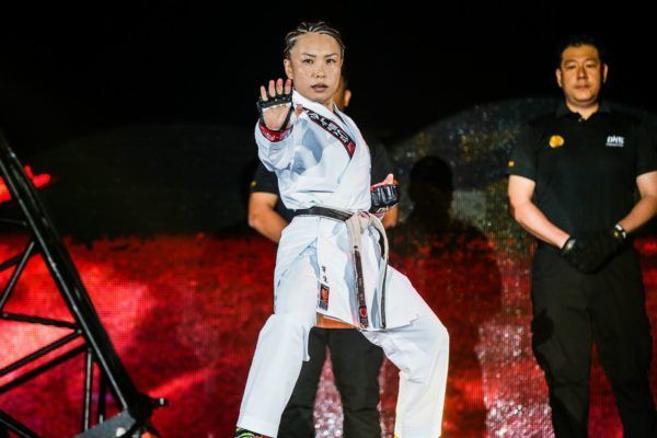 Japanese martial artist Mei Yamaguchi poses on the ramp