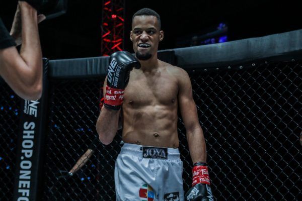 The Netherlands' Regian Eersel pumps his first before his ONE Lightweight Kickboxing World Title bout