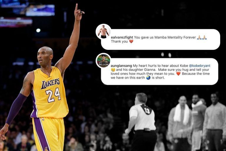 Martial artists Aung La N Sang and Eddie Alvarez pay tribute to NBA legend Kobe Bryant