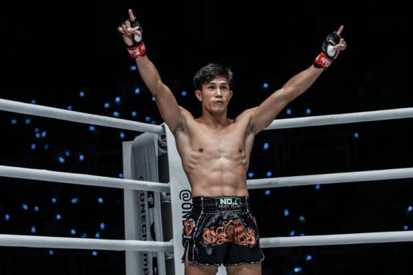 Vietnam's own Nguyen Tran Duy Nhat stands in the ring for his Muay Thai bout