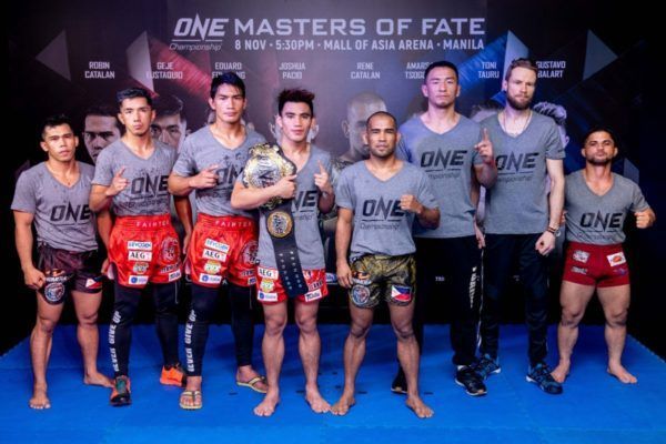 Robin Catalan, Geje Eustaquio, Eduard Folayang, Joshua Pacio, Rene Catalan, Amarsanaa Tsogookhuu, Toni Tauru, Gustavo Balart ONE MASTERS OF FATE Open Workout