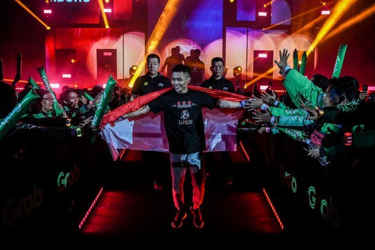 Eko Priandono makes his entrance in Jakarta, Indonesia