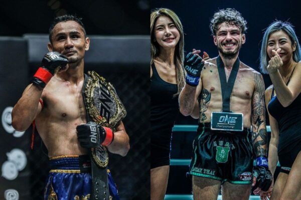 ONE Strawweight Muay Thai World Champion Sam-A Gaiyanghadao and his challenger, Josh Tonna