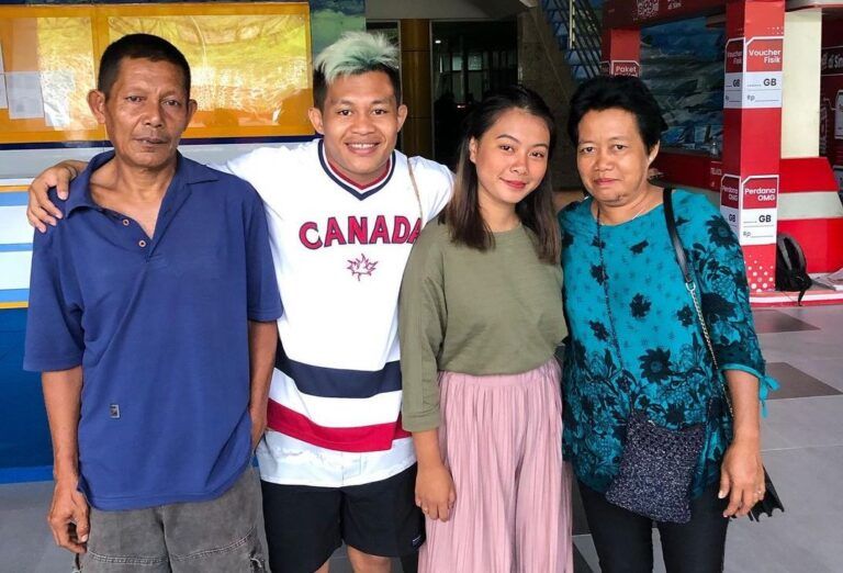 Adrian Mattheis poses with his family