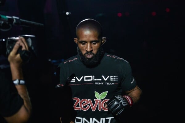 American martial arts star Demetrious Johnson gets ready for his ONE Flyweight World Grand Prix semifinal bout