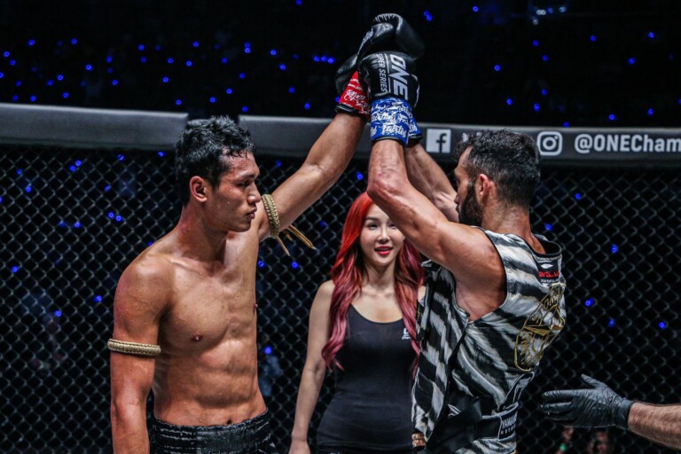Giorgio Petrosyan and Jo Nattawut show respect in Bangkok, Thailand