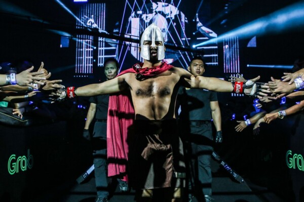 Rodlek PK.Saenchaimuaythaigym makes his walk down the ramp at ONE: DAWN OF HEROES.