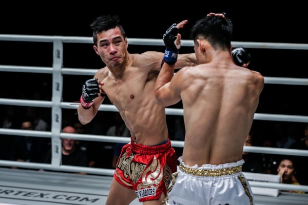 Chris Nguyen swings the left hook