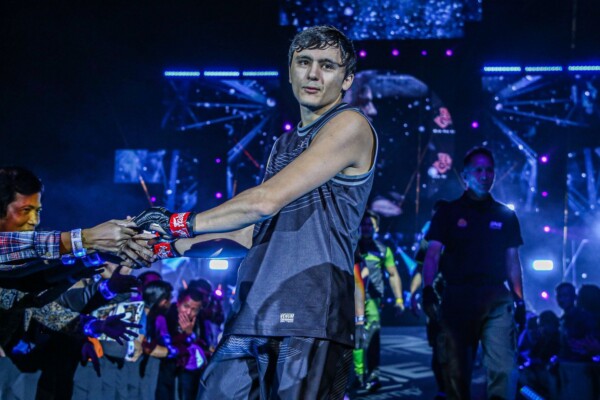 Russia's Alaverdi Ramazanov enters the Impact Arena in Bangkok, Thailand