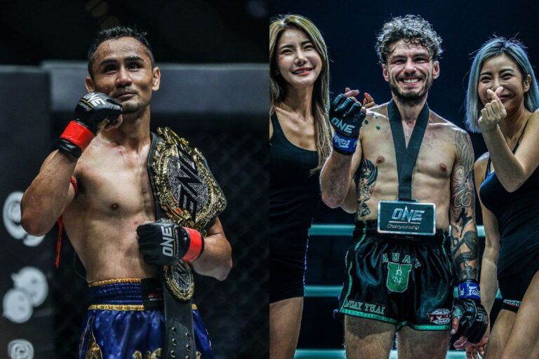 ONE Strawweight Muay Thai World Champion Sam-A Gaiyanghadao and his challenger, Josh Tonna