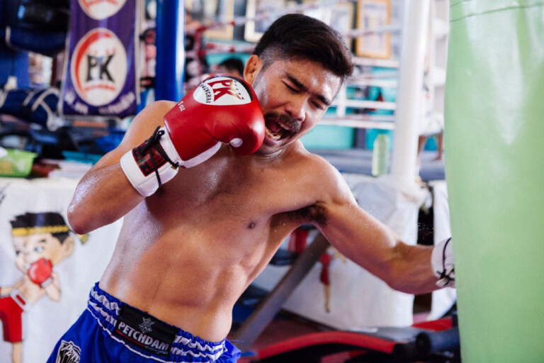 Prajanchai trains at PK Saenchai MuayThaiGym in Thailand
