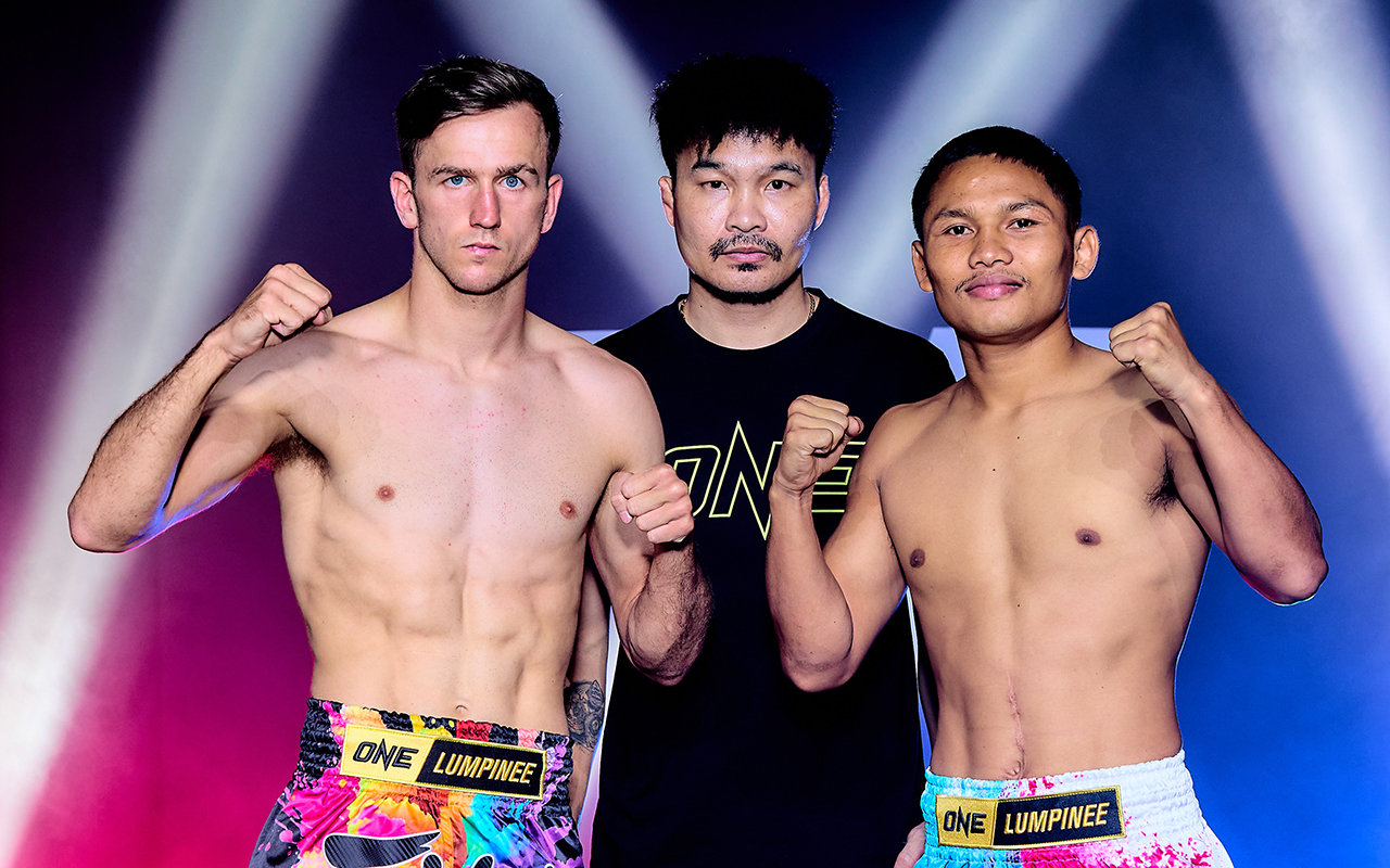 ผลชั่งน้ำหนักและวัดระดับน้ำในร่างกาย ศึก ONE ลุมพินี 128 “สตีเฟน vs แรมบ๊อง”