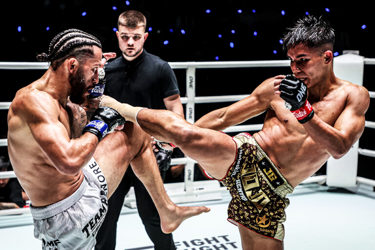 โจฮัน กาซาลี สาดแข้งใส่ ดิเอโก ปาเอซ ในศึก ONE Fight Night 32