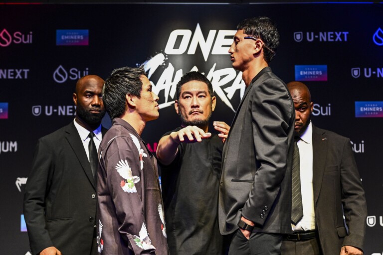"ยูกิ โยซะ" เผชิญหน้า "นาบิล อานาน" ในงานแถลงข่าวศึก ONE ซามูไร 4