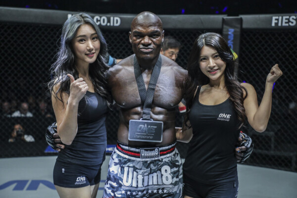 Alain Ngalani celebrating after victory