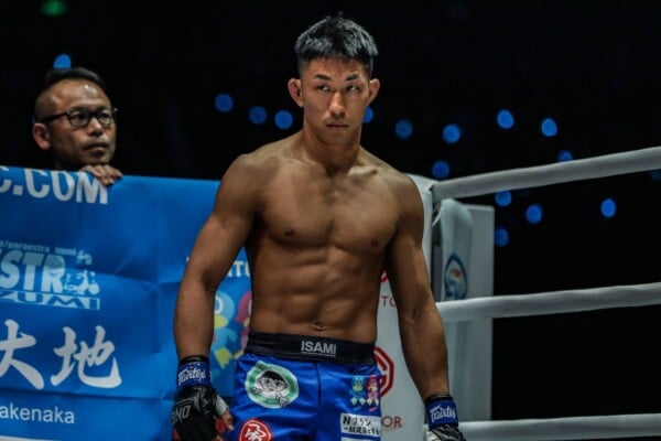 Daichi Takenaka in his corner before his match begins at ONE: DAWN OF HEROES.