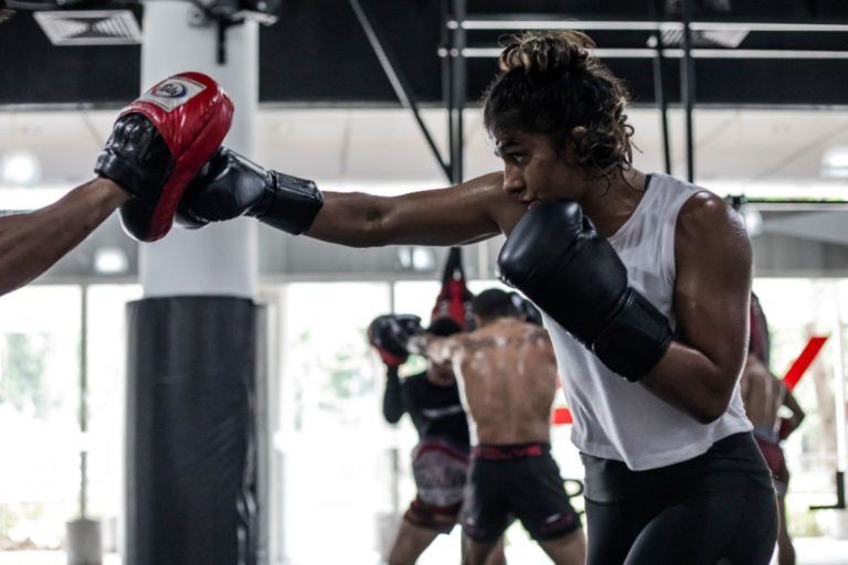 Ritu Phogat training at Evolve MMA