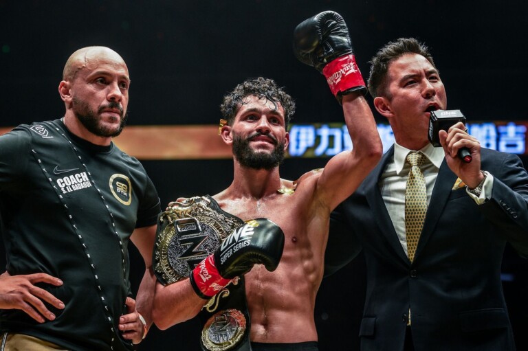 Ilias Ennahachi defeats Wang Wenfeng at ONE AGE OF DRAGONS YK 8497 768x511