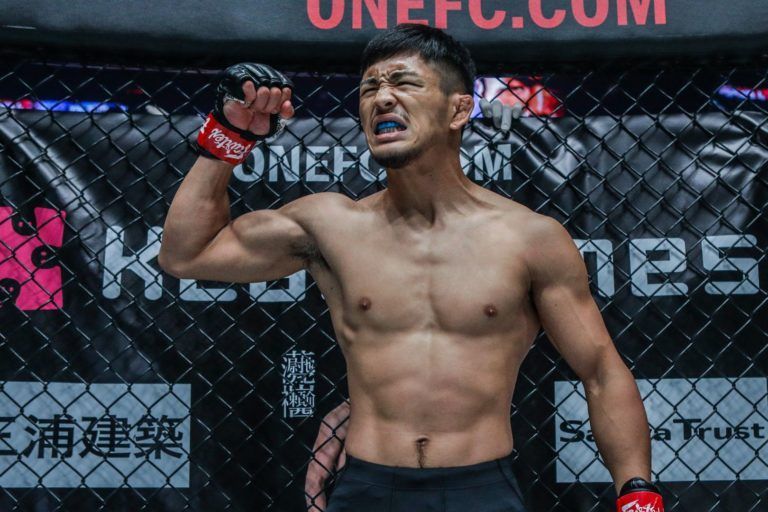 Japanese rising star Yuya Wakamatsu pumps his fist