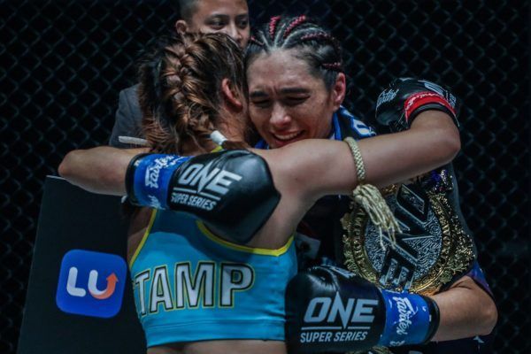 Stamp Fairtex congratulates Janet Todd