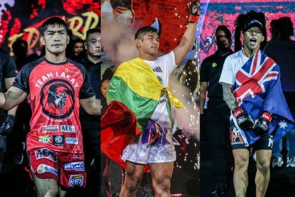 Eduard Folayang, Aung La N Sang, and Martin Nguyen