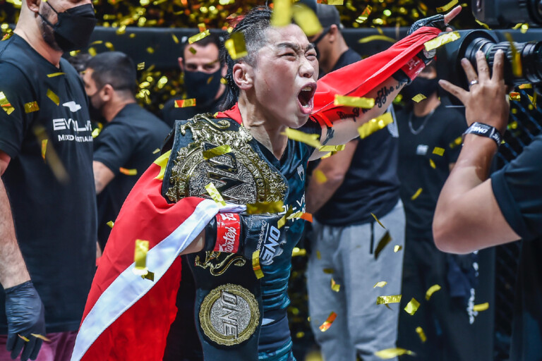 Xiong Jing Nan following her fifth ONE Women's Strawweight World Title defense