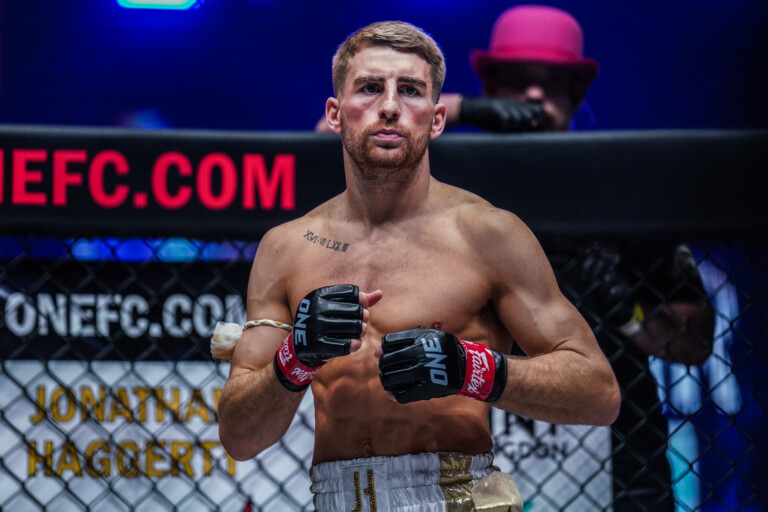 Jonathan Haggerty facing Vladimir Kuzmin