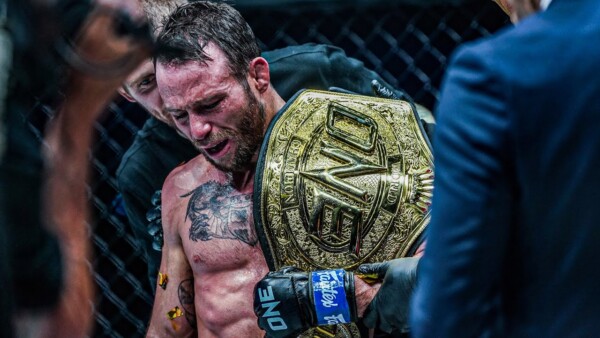 Jarred Brooks with his new world champioship belt