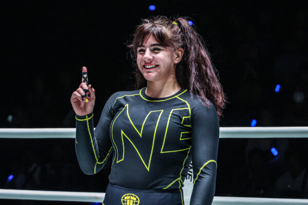 Grappling star Helena Crevar celebrates her debut victory at ONE Fight Night 39.