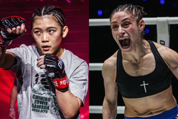 Chihiro Sawada and Anastasia Nikolakakos lock horns in a World Title duel at ONE SAMURAI 6.