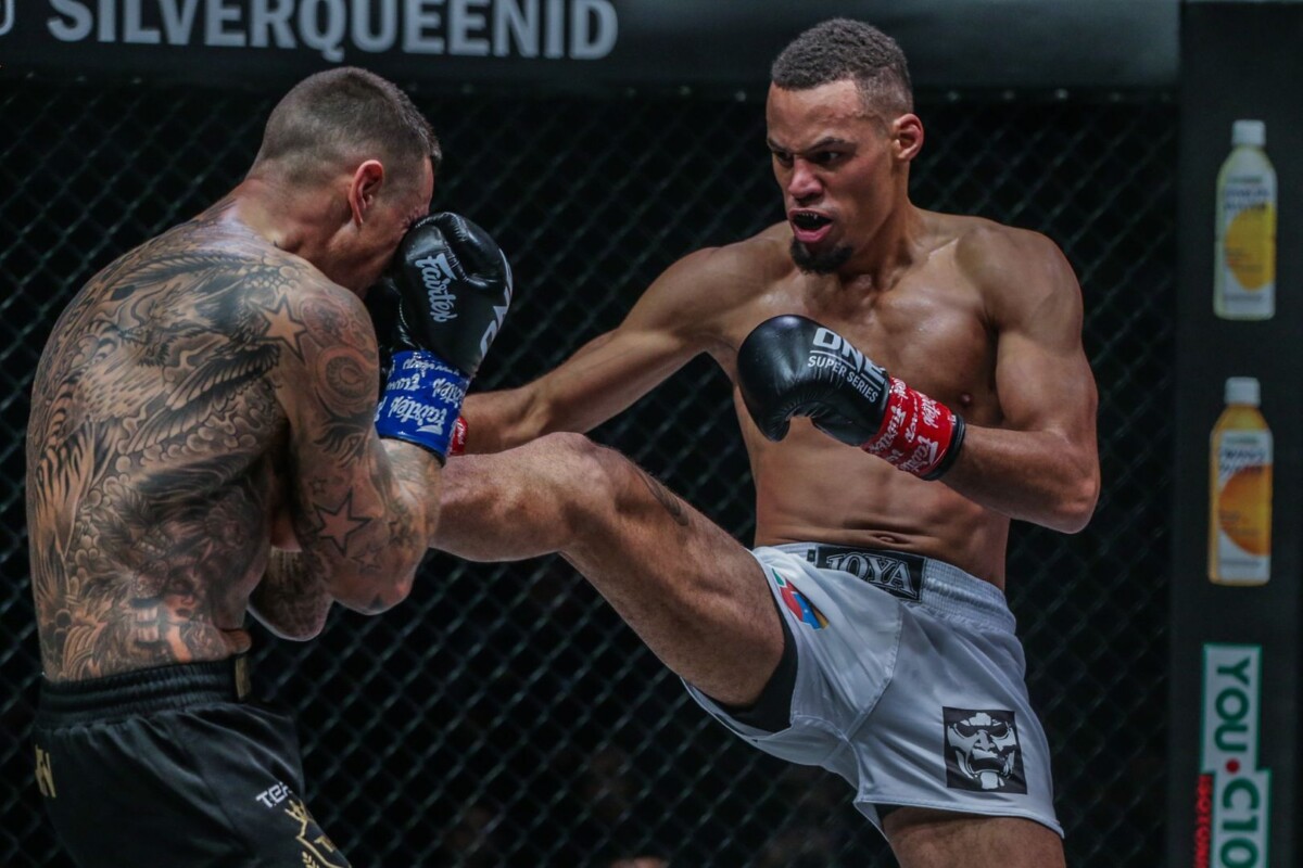 Regian Eersel kicks Nieky Holzken at ONE DAWN OF VALOR