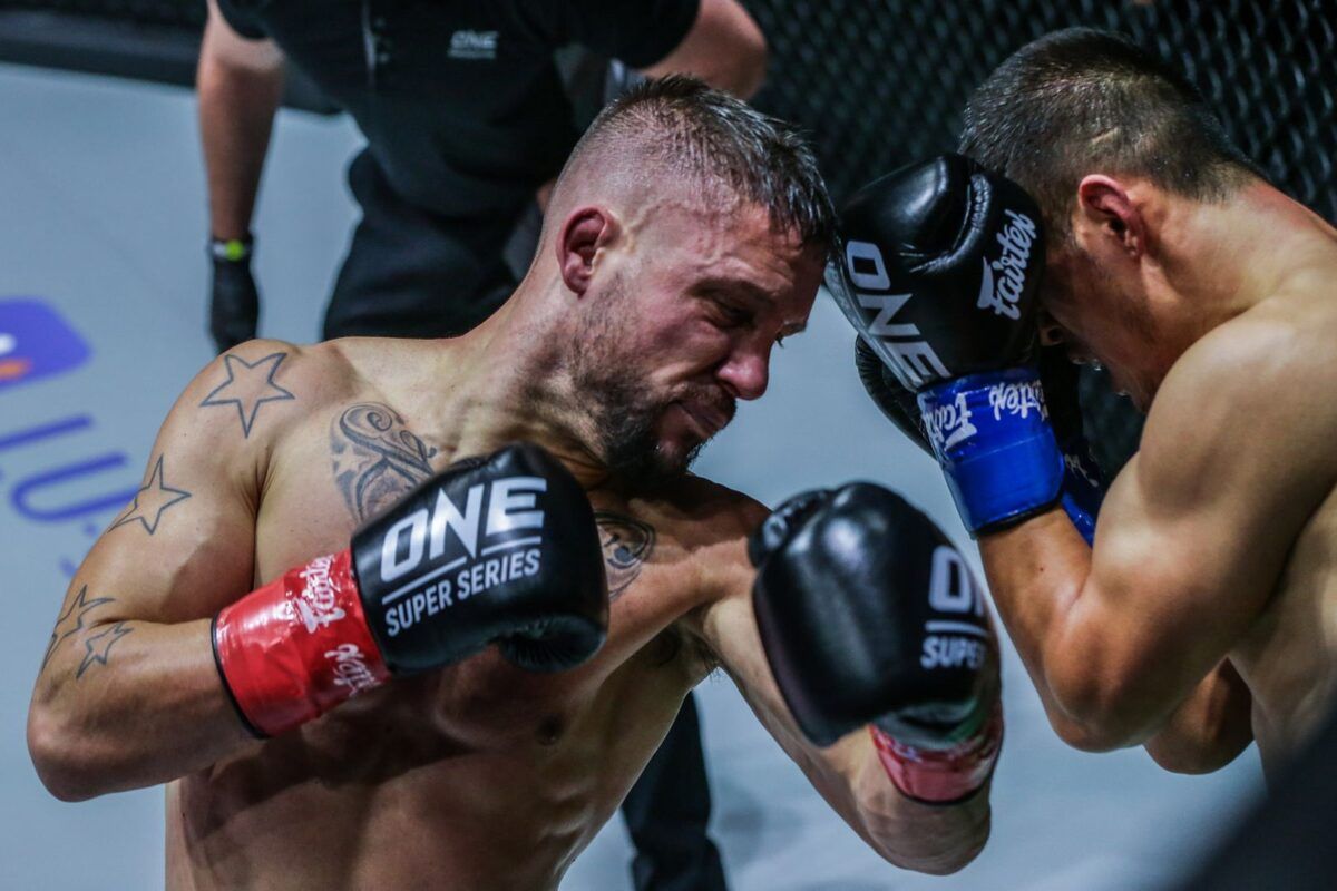 Kickboxers Andy Souwer and Zhang Chunyu fight at ONE: BIG BANG