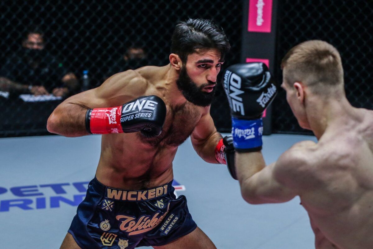 Kickboxers Marat Grigorian and Ivan Kondratev fight at ONE: BIG BANG