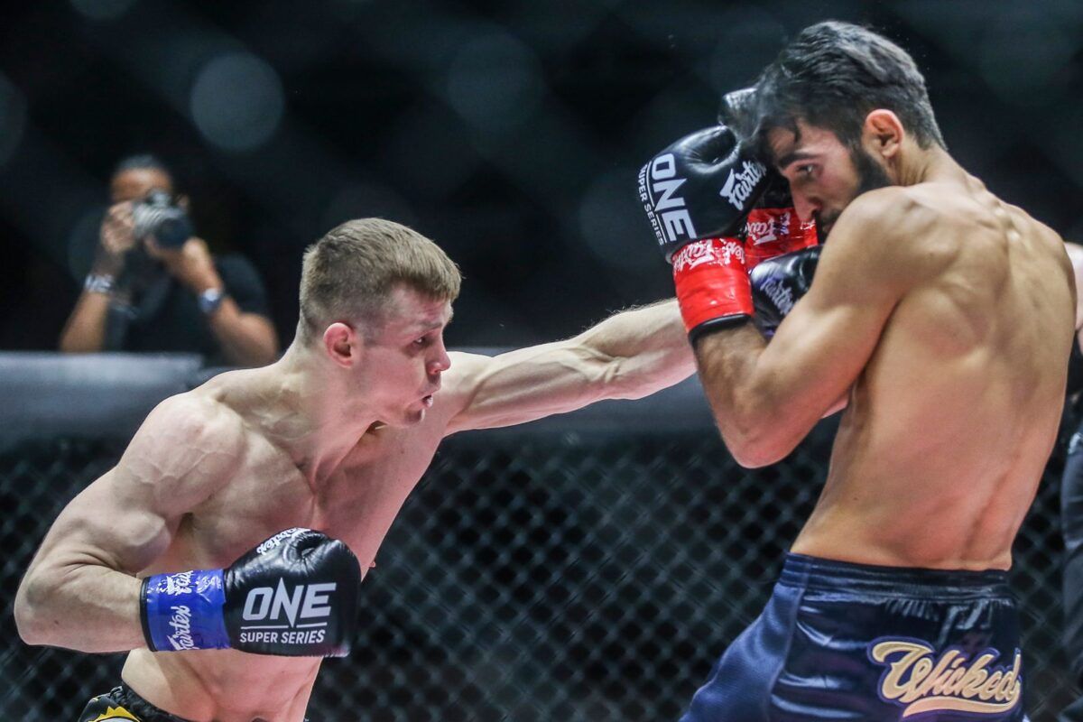 Kickboxers Marat Grigorian and Ivan Kondratev fight at ONE: BIG BANG