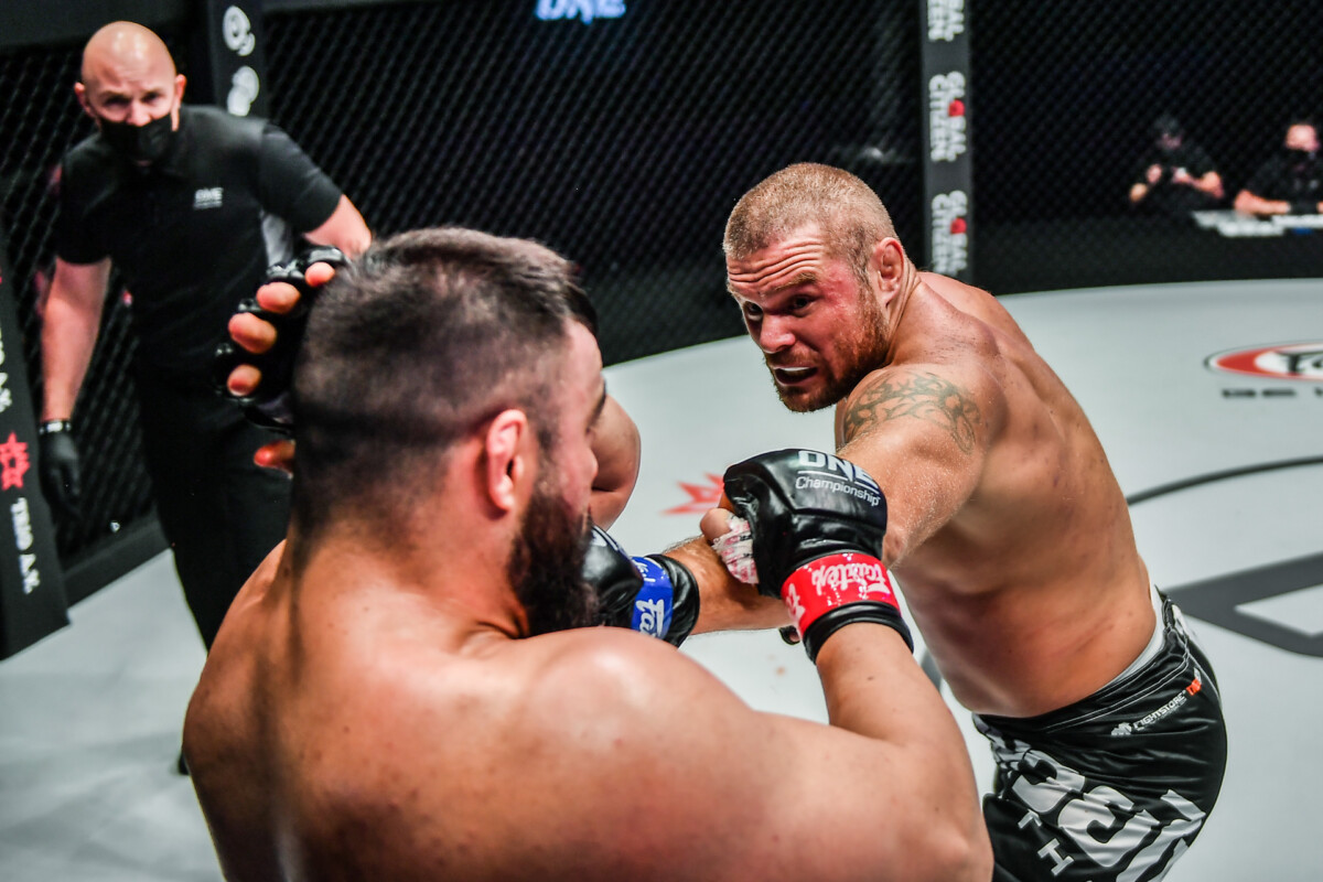 Pictures of the MMA fight between Anatoly Malykhin and Amir Aliakbari from ONE: REVOLUTION