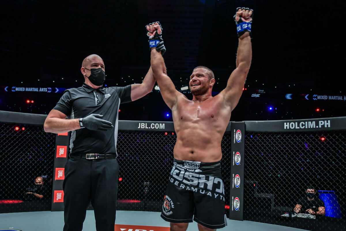 Pictures of the MMA fight between Anatoly Malykhin and Amir Aliakbari from ONE: REVOLUTION
